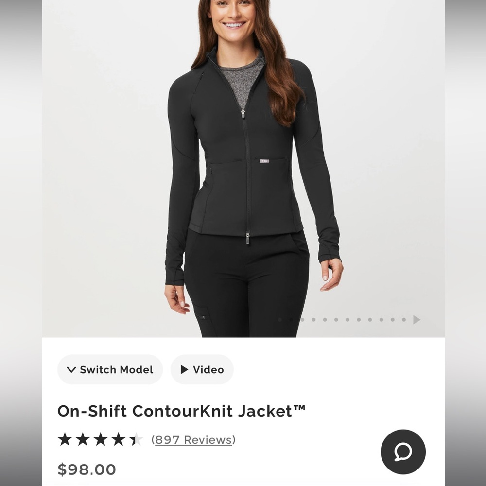 Figs on shift Contour Scrub Jacket